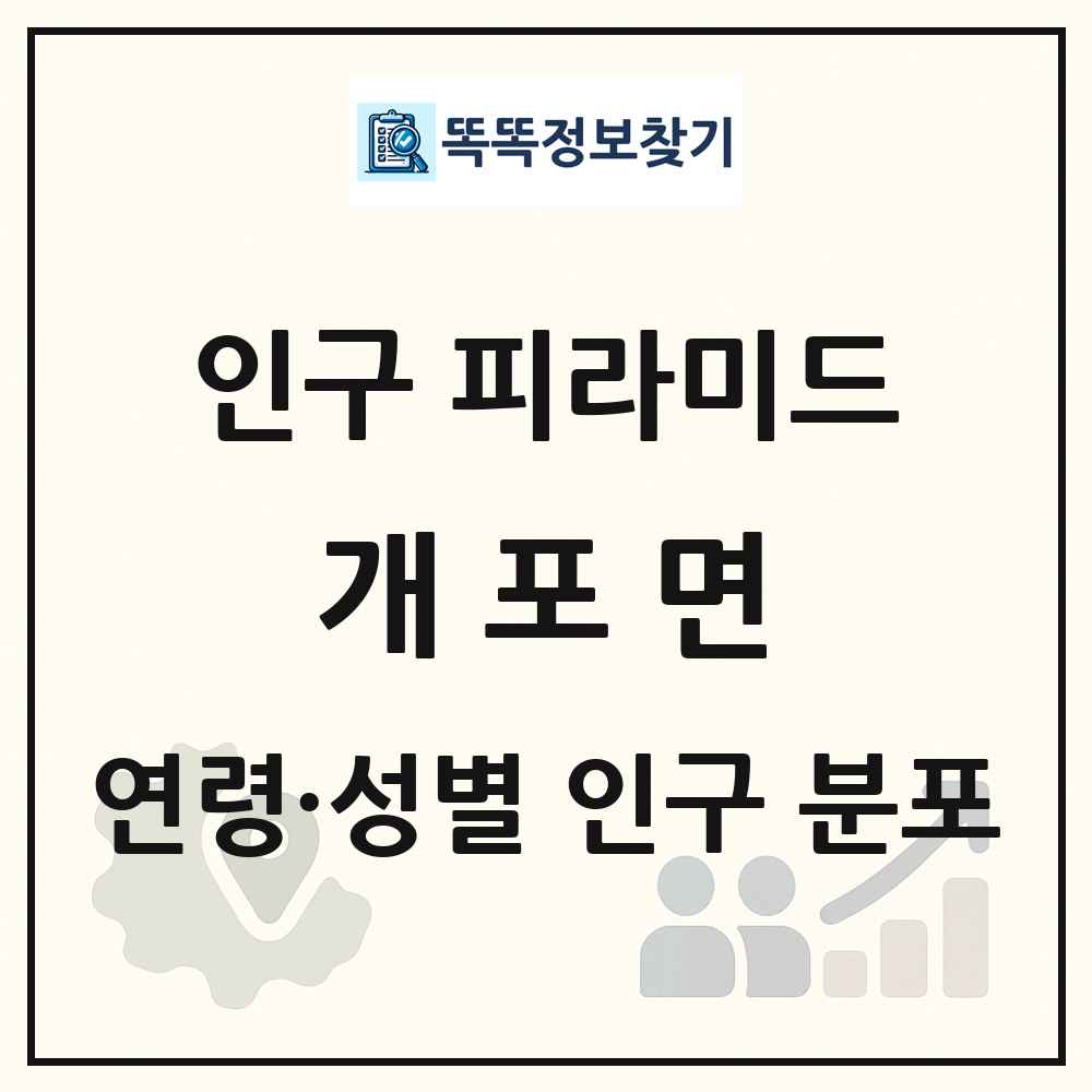 개포면 인구 피라미드 링크 그림